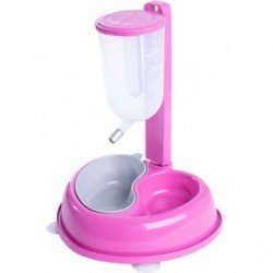 Bebedouro com Comedouro Automático Durafeeder UPPER Rosa