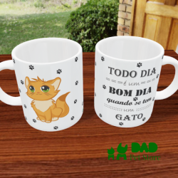 Caneca Personalizada Gato -...